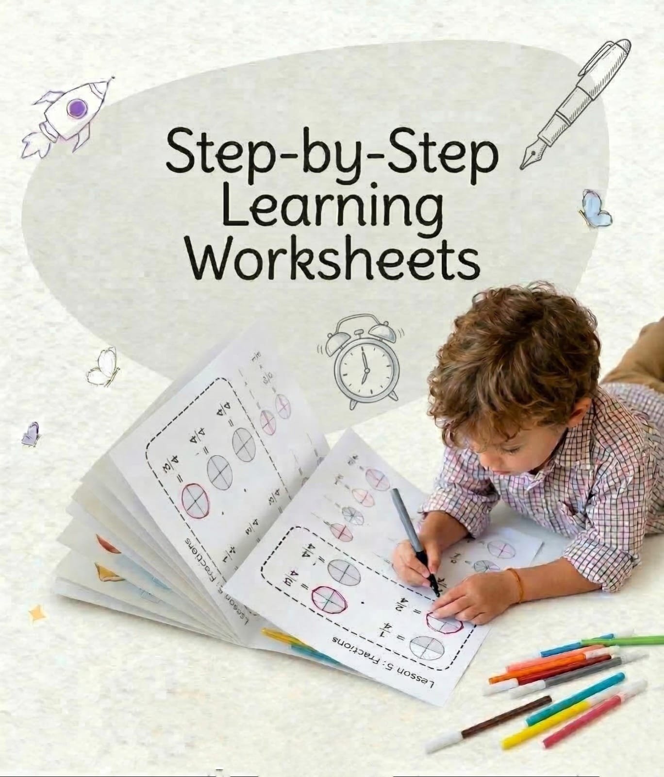Practice worksheets for kids — writing, math, and more